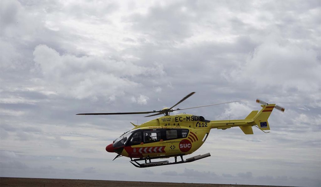 Un grave accidente en la TF-21 obliga a una evacuación aérea de emergencia