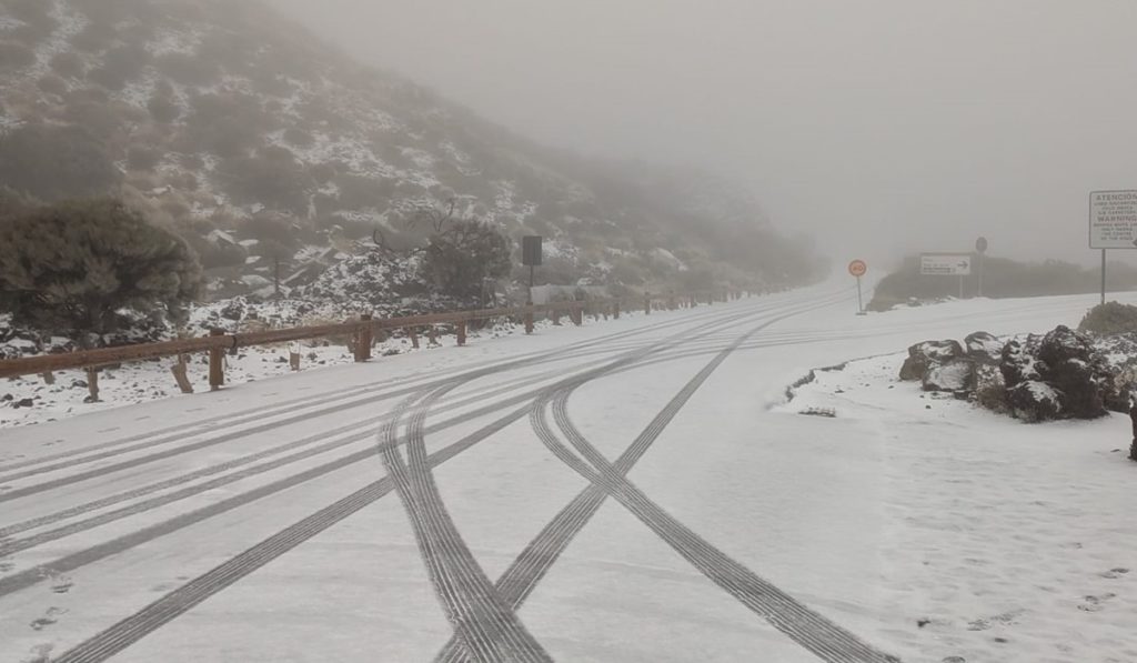 Borrasca Therese en Tenerife: desprendimientos y cumbres teñidas de blanco