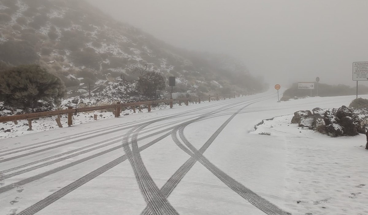 Borrasca Therese en Tenerife: desprendimientos y cumbres teñidas de blanco