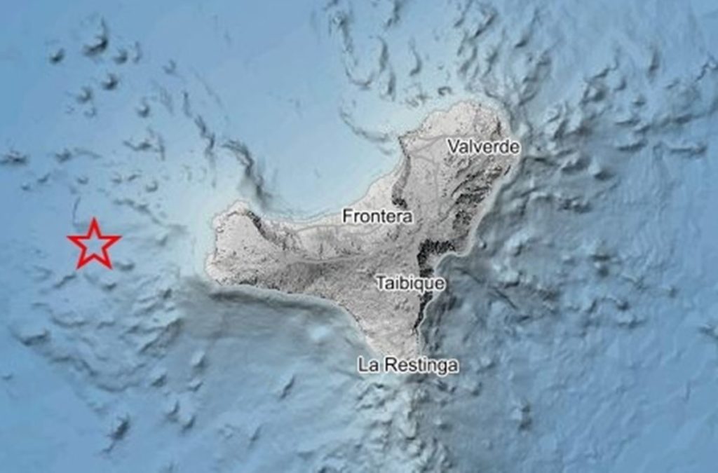 El IGN localiza tres terremotos en la isla de El Hierro, el mayor de magnitud 2,9
