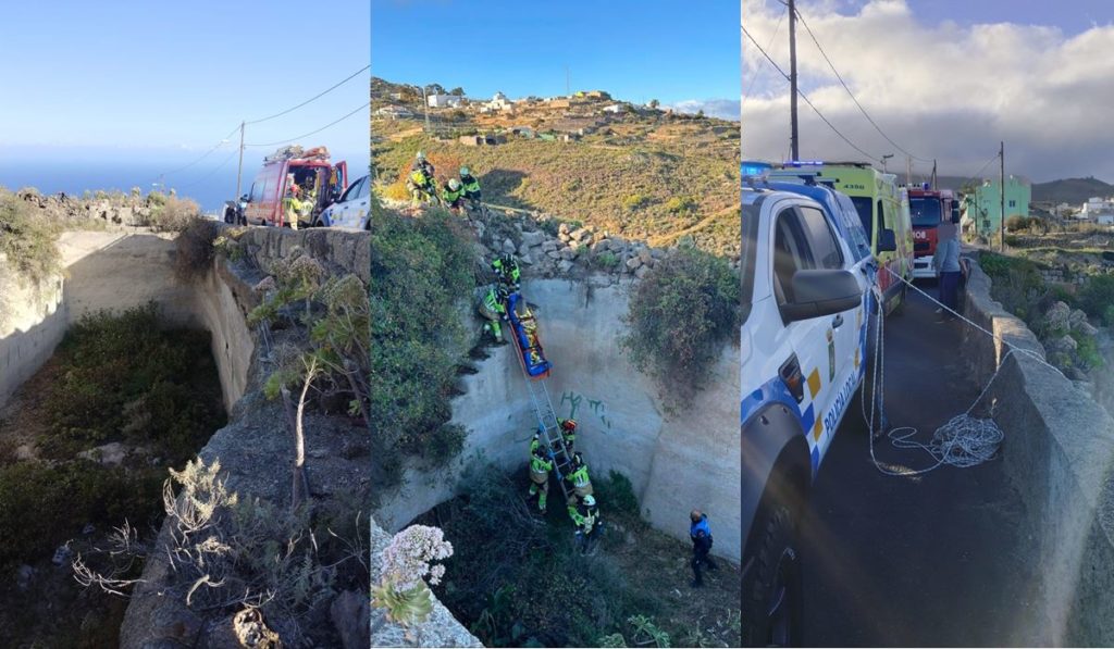 Milagro en Tenerife: sobrevive tras caer en un estanque vacío de siete metros