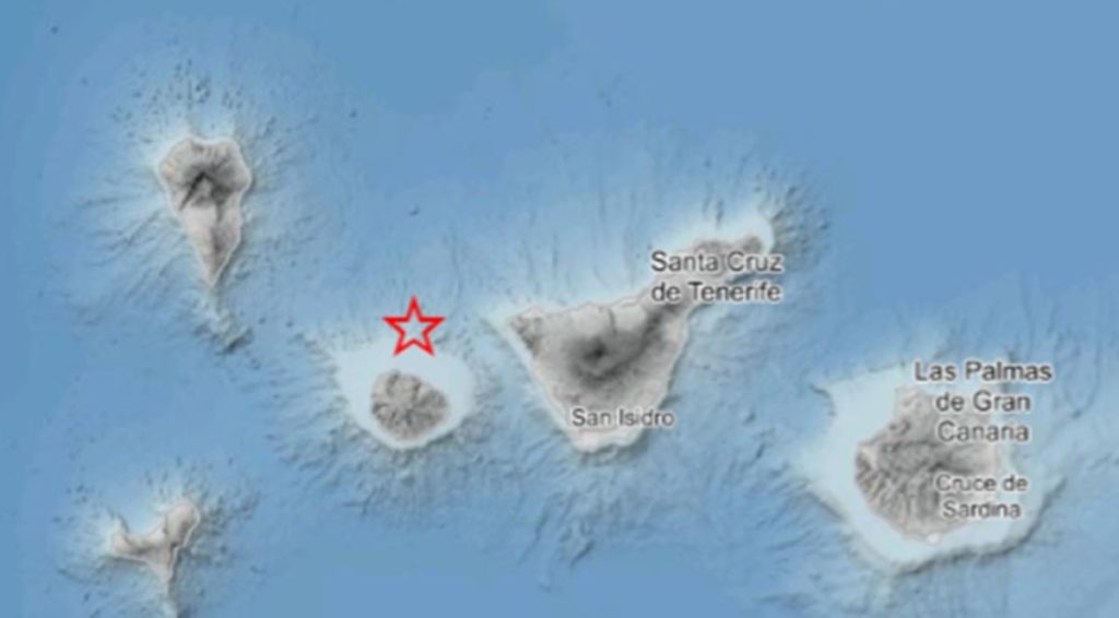 El IGN detecta un nuevo terremoto entre La Gomera y Tenerife