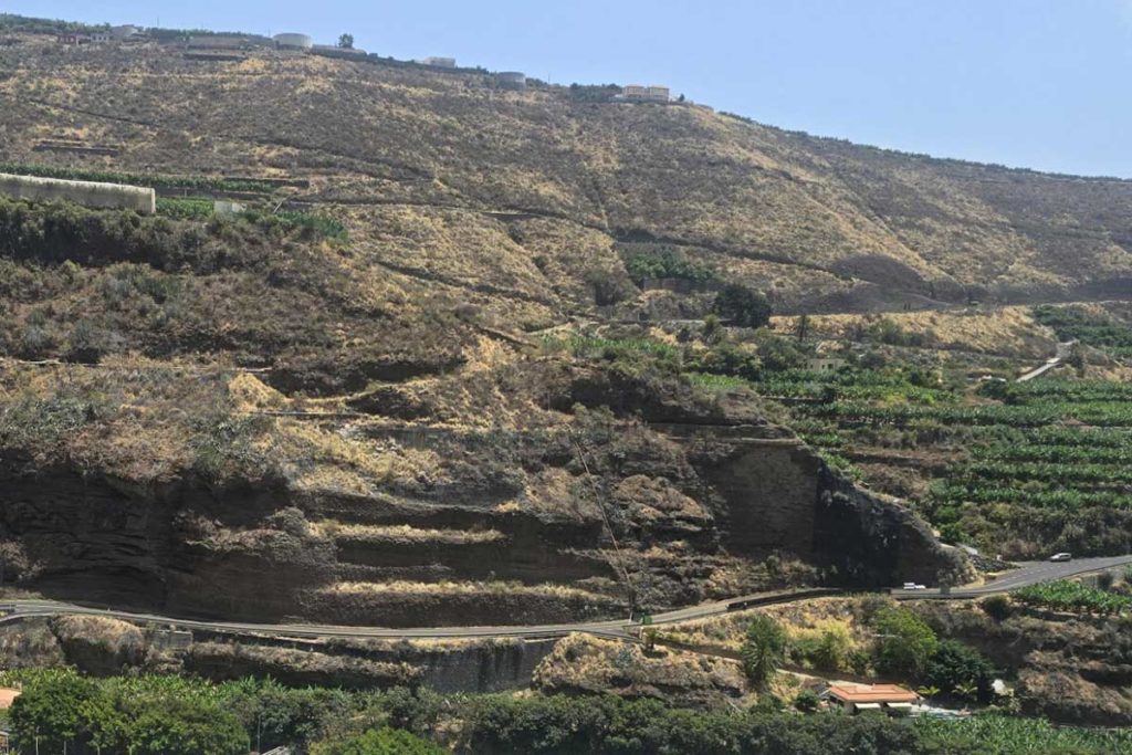 La Palma estudia los taludes para minimizar el riesgo de desprendimientos en carreteras