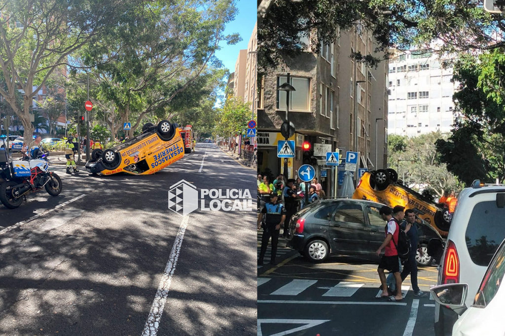 Accidente en Santa Cruz: dos heridos por el vuelco de un coche