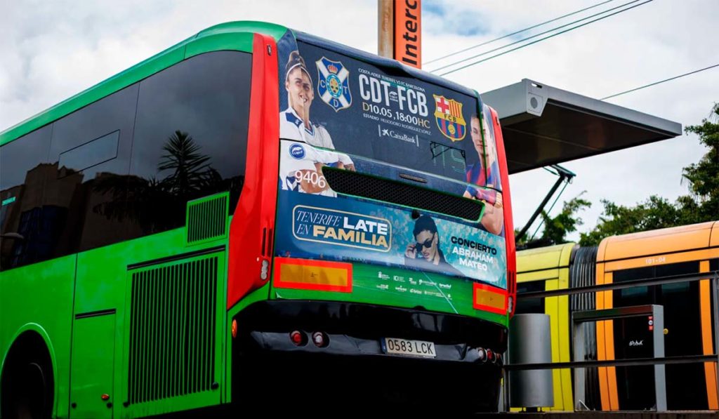 Guaguas lanzadera gratis desde el sur de Tenerife para el Costa Adeje Tenerife-FC Barcelona