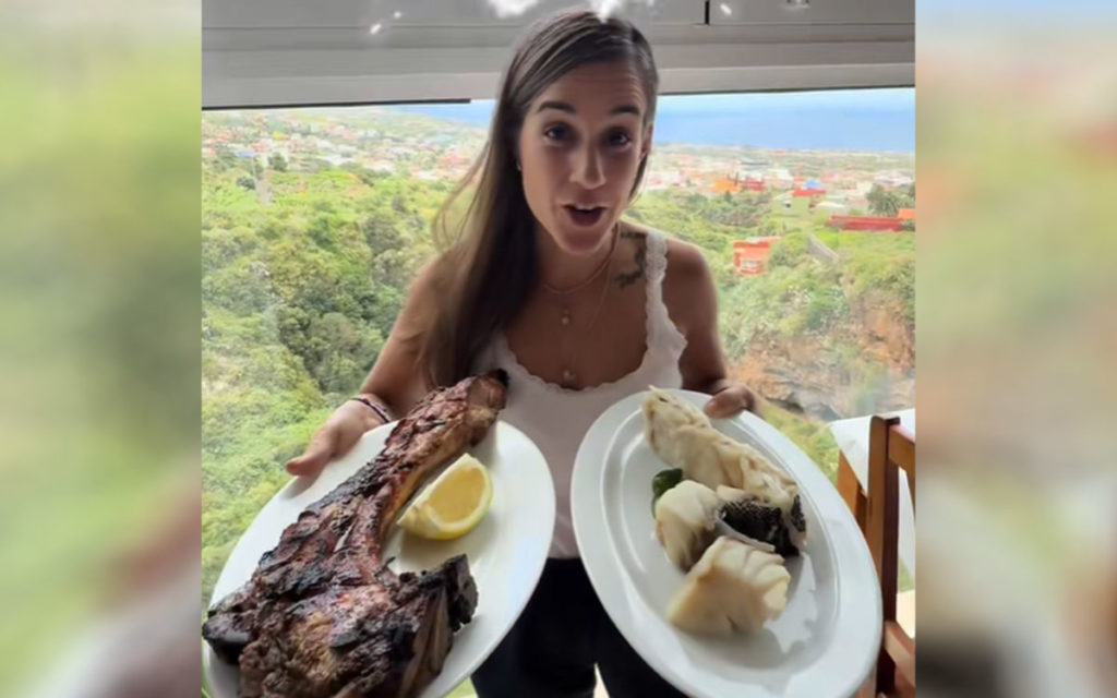 Creadores del popular perfil de TikTok @guachinchesmodernos, Joana y Jonay