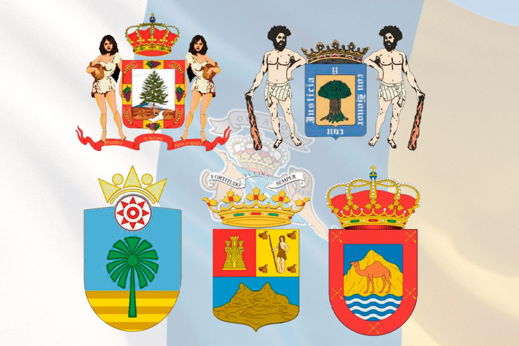 De langostas, dragones y volcanes: curiosidades de la heráldica municipal de Canarias