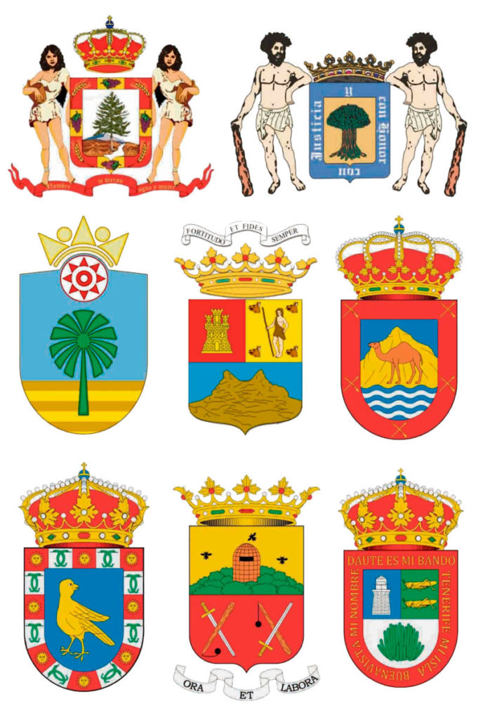 De langostas, dragones y volcanes: curiosidades de la heráldica municipal de Canarias