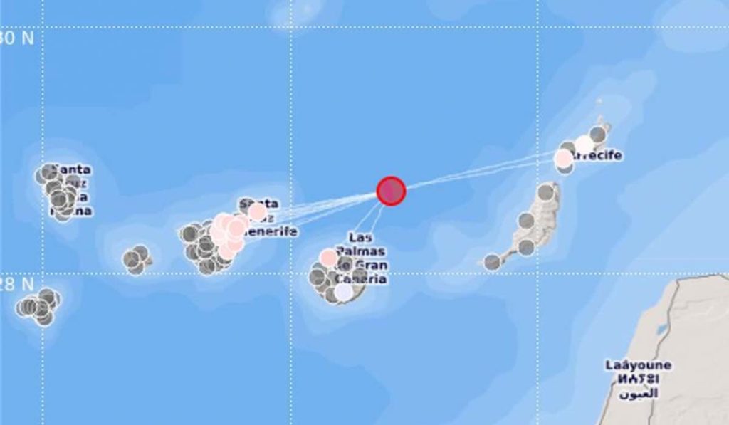 Un fuerte terremoto de magnitud 4,8 se hace sentir en toda Gran Canaria