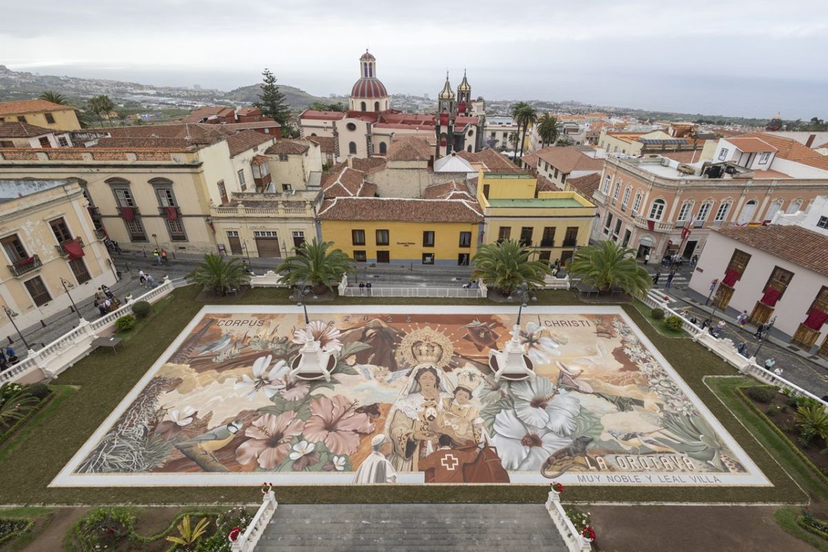 La Orotava brinda al Corpus Christi un “paraíso” de arte y arena
