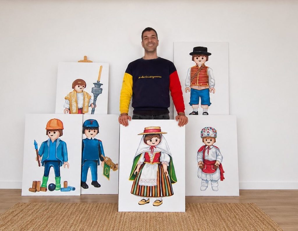 Roberto, el tinerfeño que crea arte con el Playmobil más canario