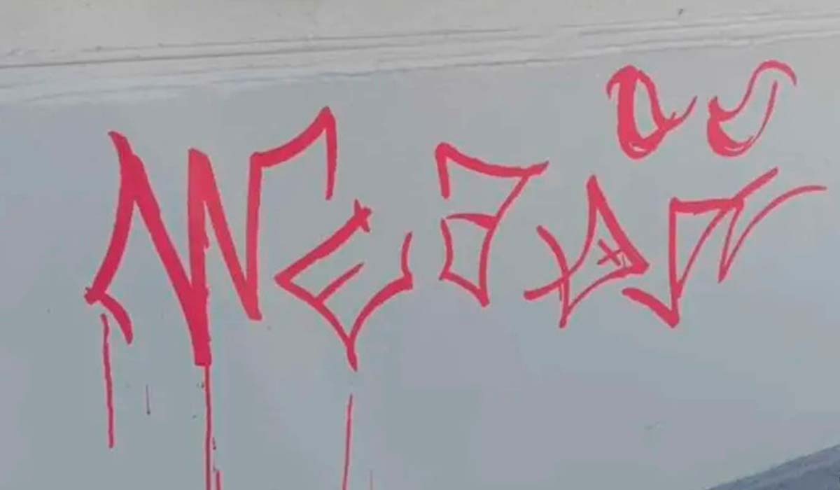 Ya han vandalizado con grafitis la gran pasarela peatonal del padre Anchieta