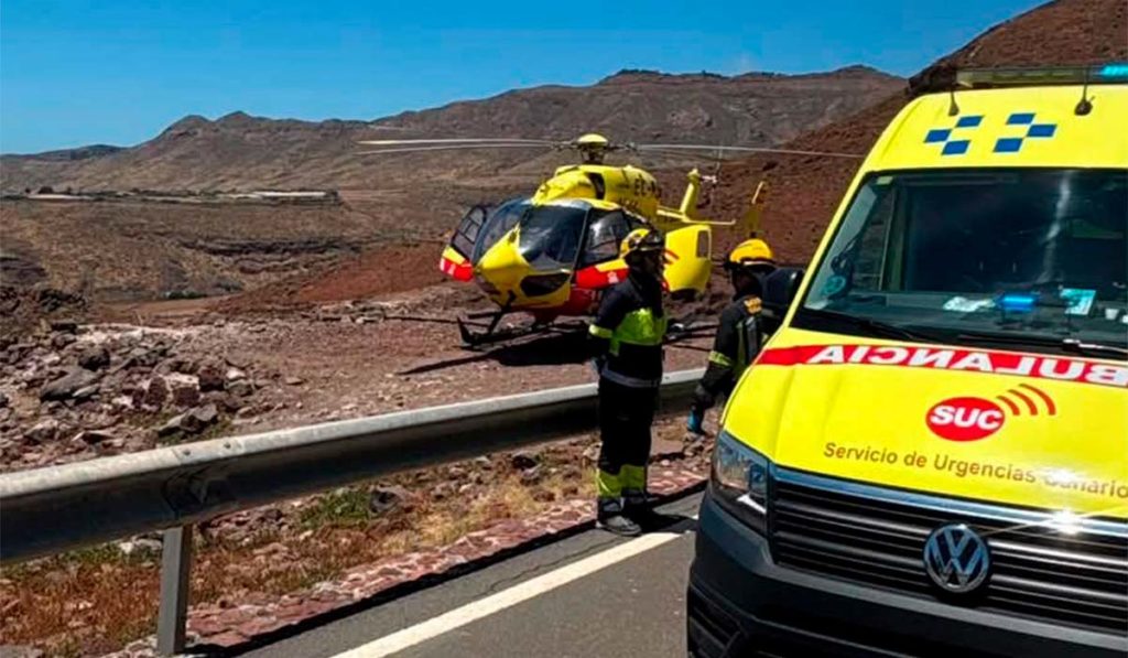 Grave accidente en Canarias: un ciclista en estado crítico tras caer a un barranco