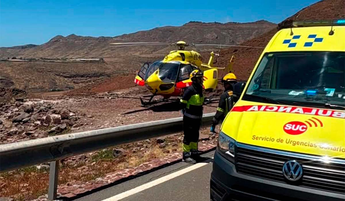 Grave accidente en Canarias: un ciclista en estado crítico tras caer a un barranco