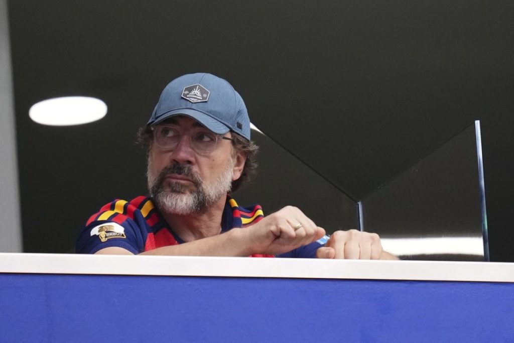 Javier Bardem durante un partido de la selección española en el Mundial 2026. | EP