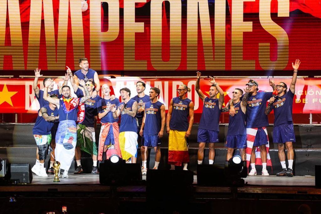 La celebración del Mundial de España
