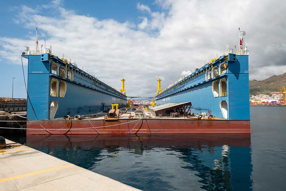 La mayor reparación naval en seco de Canarias se perfila en Tenerife