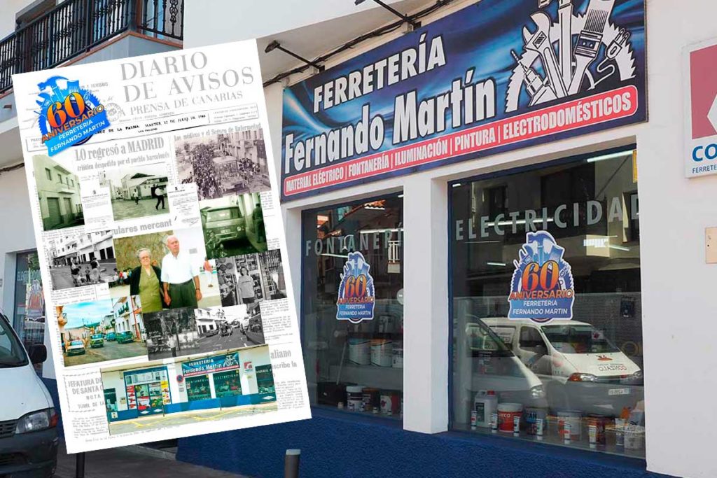 Ferretería Fernando Martín Marks 60 Years of Business in Los Realejos