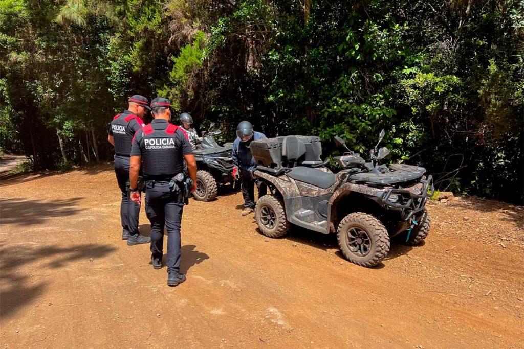 La Policía Canaria refuerza la vigilancia en las pistas forestales de Tenerife para proteger el medio natural