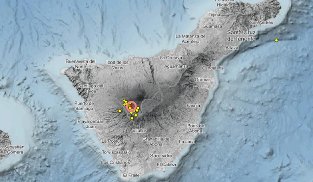 Se reactiva el enjambre sísmico en Tenerife: más de 500 terremotos esta madrugada