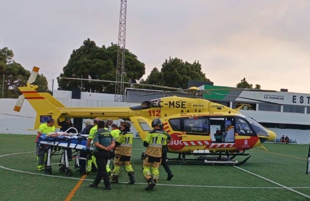 Un hombre se debate entre la vida y la muerte tras sufrir un accidente en Tenerife