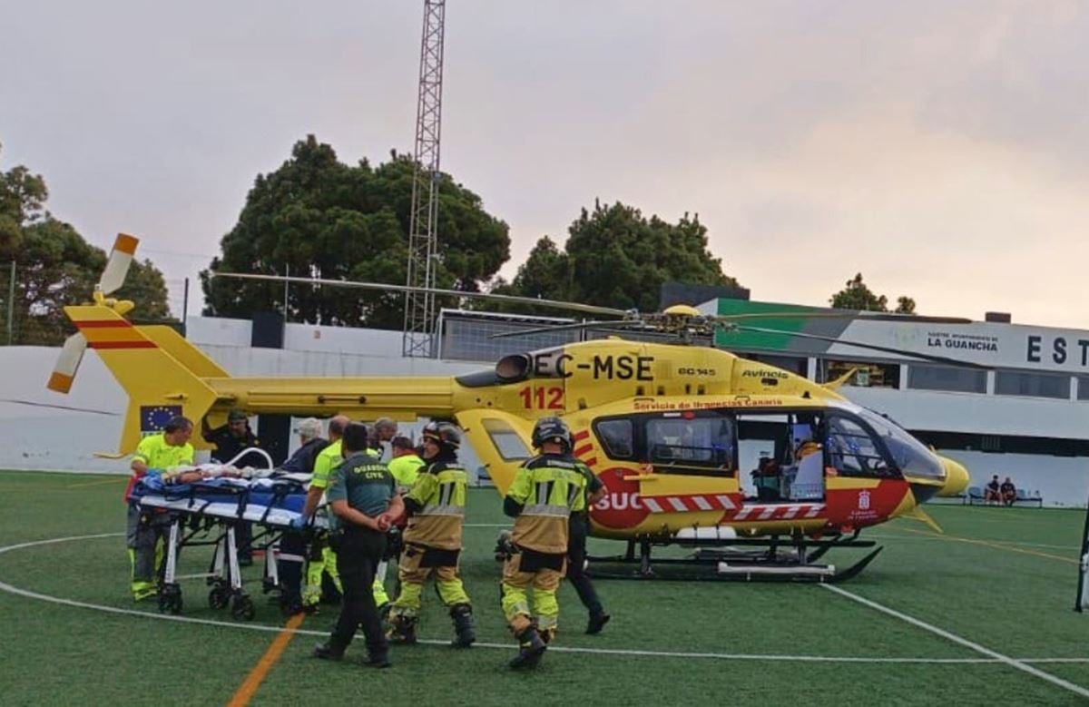 Un hombre se debate entre la vida y la muerte tras sufrir un accidente en Tenerife