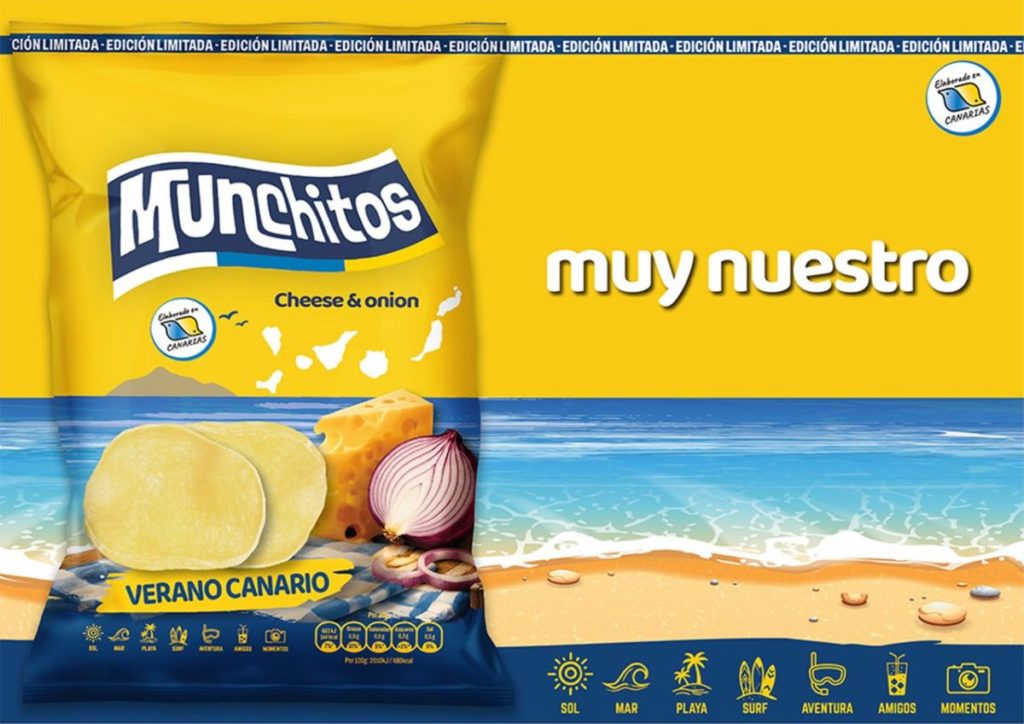 Paquete de papas de Munchitos sabor Cheese & Onion. | DA
