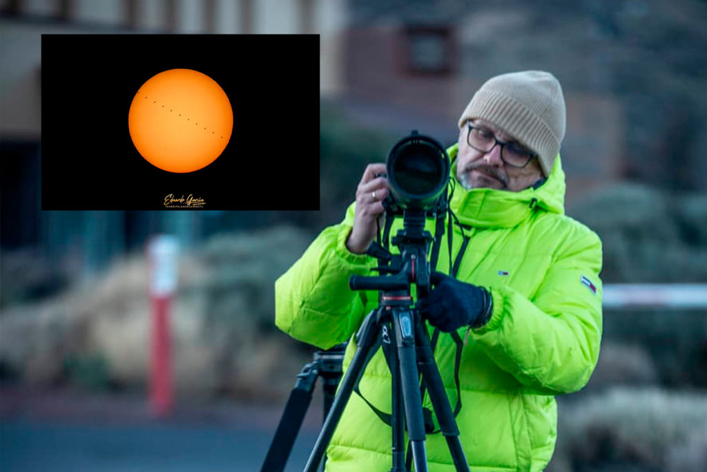 Eduardo García, fotógrafo: “Sin filtros, el eclipse puede quemar la cámara de tu móvil”
