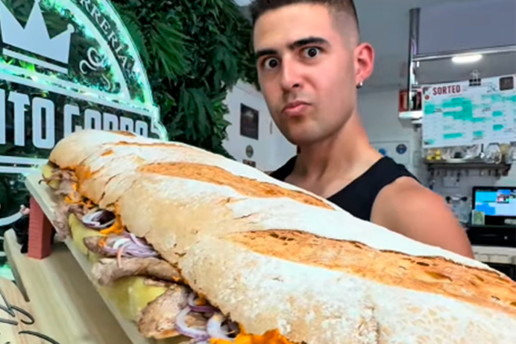 ‘La Bestia’, el bocadillo más grande de Canarias pesa más de 8kg: “Por 20 euros y barra libre de cerveza”