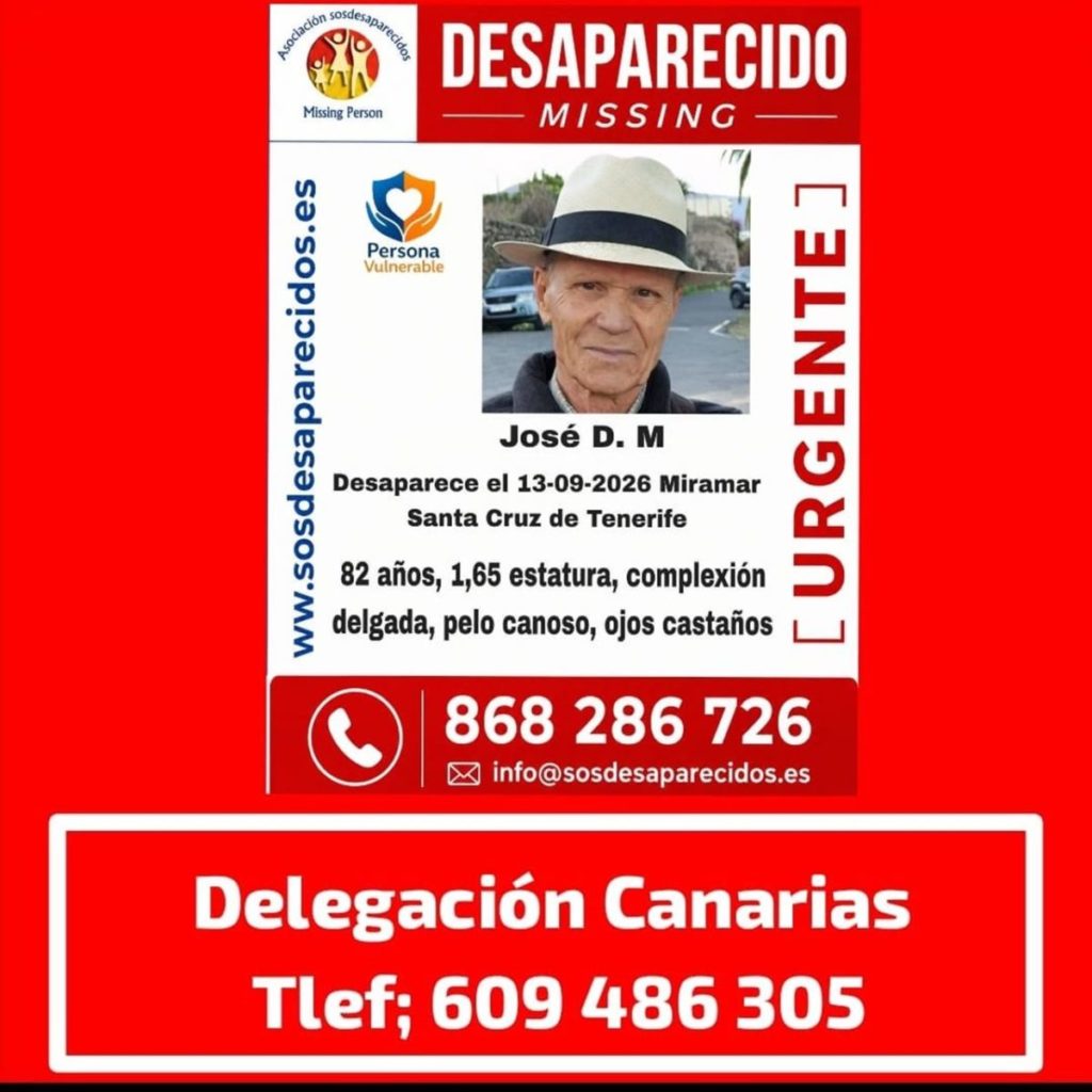 José D. M., desaparecido en Tenerife. | SOS Desaparecidos