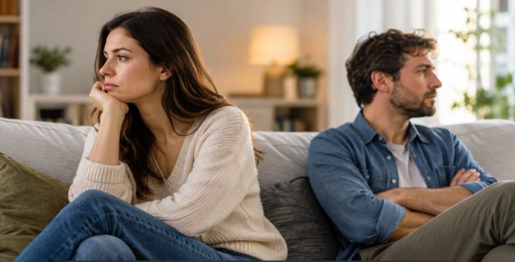 Pareja que deja de hablar después de una discusión, una conducta analizada por la psicología
