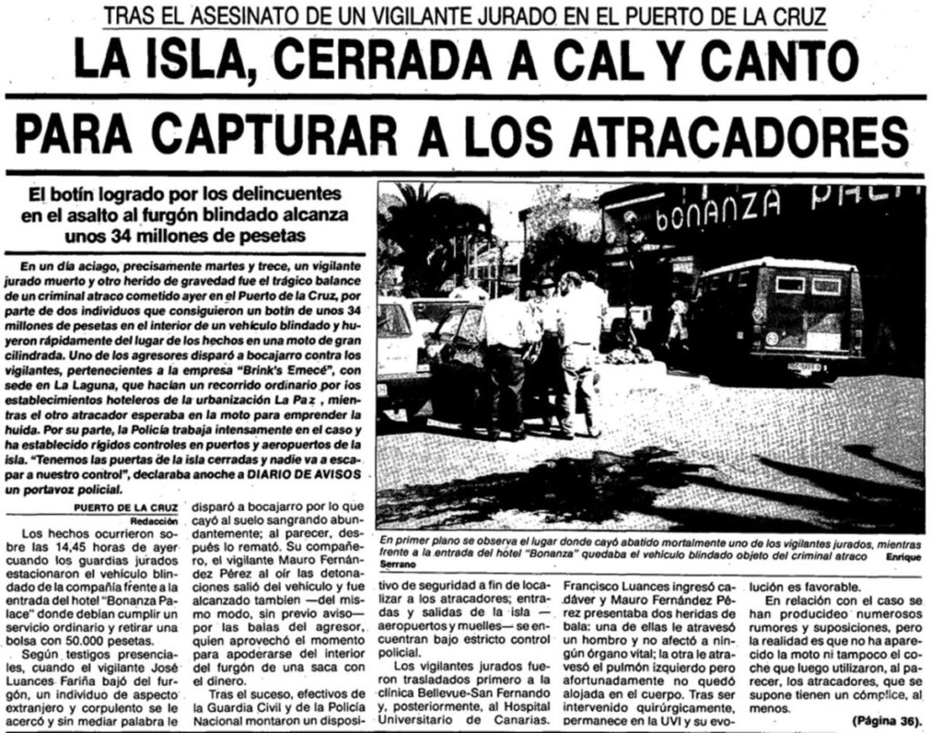 Los asaltantes abrieron fuego en las inmediaciones del Hotel Bonanza.