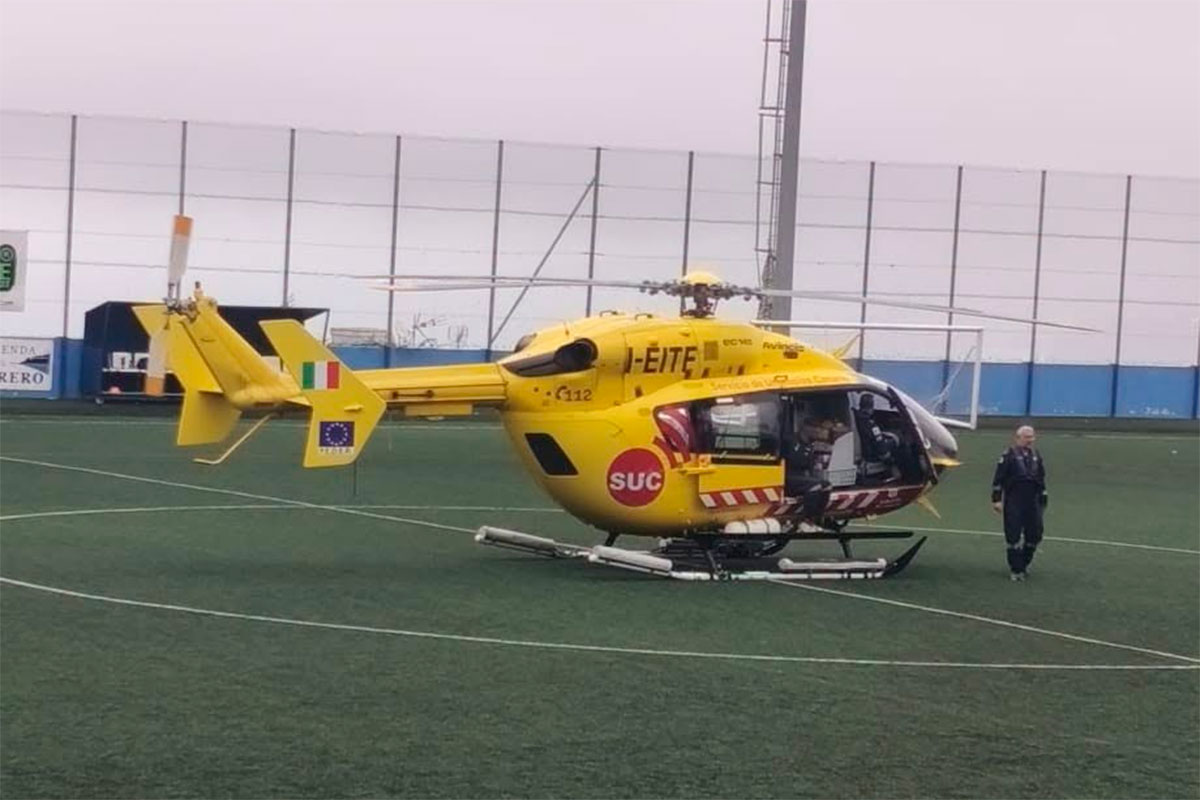 El fútbol se detiene en Los Realejos para facilitar una emergencia sanitaria