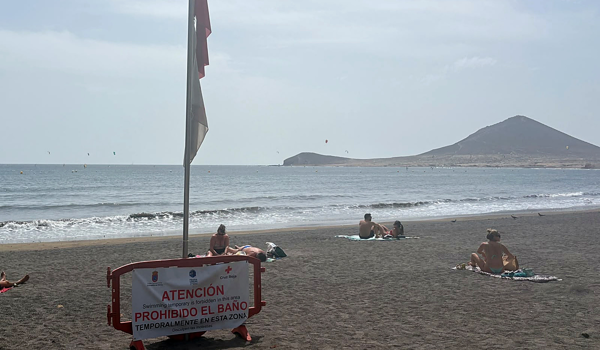 Bandera roja en El Médano: cierran la playa tras los últimos análisis del agua