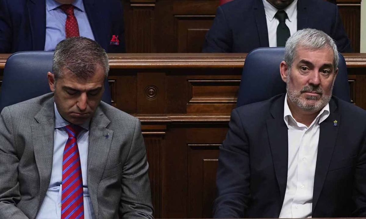 El vicepresidente del Gobierno de Canarias y líder regional del PP, Manuel Domínguez, y el presidente regional Fernando Clavijo. | Sergio Méndez
