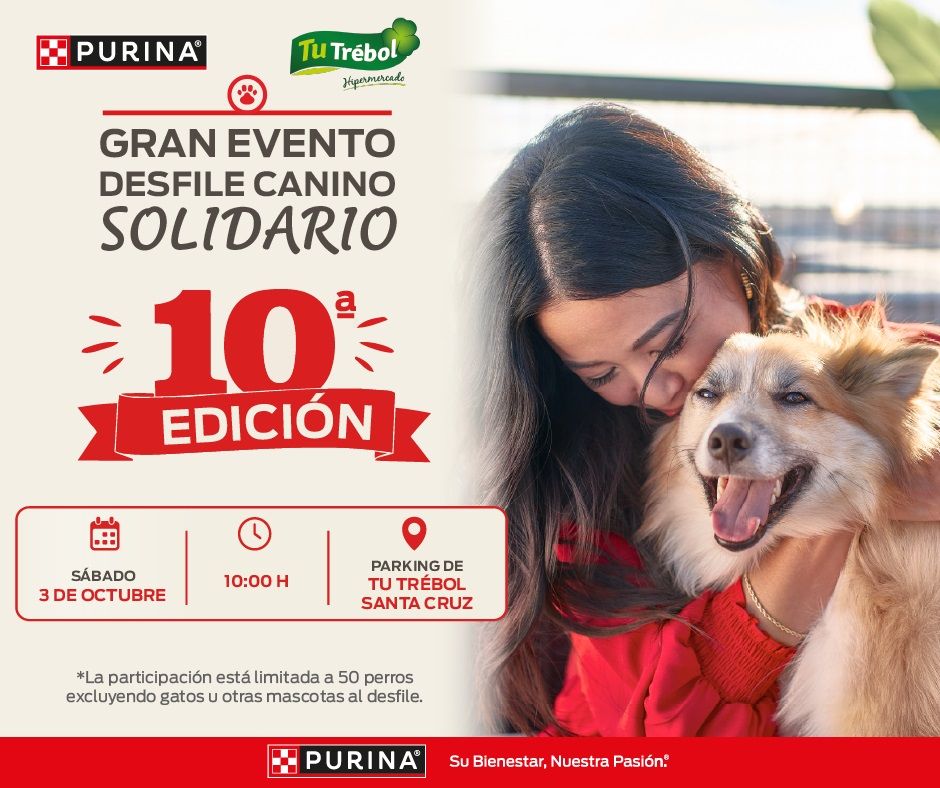 Purina y Tu Trébol celebran la X edición de su desfile solidario para promover la adopción responsable de mascotas en Tenerife