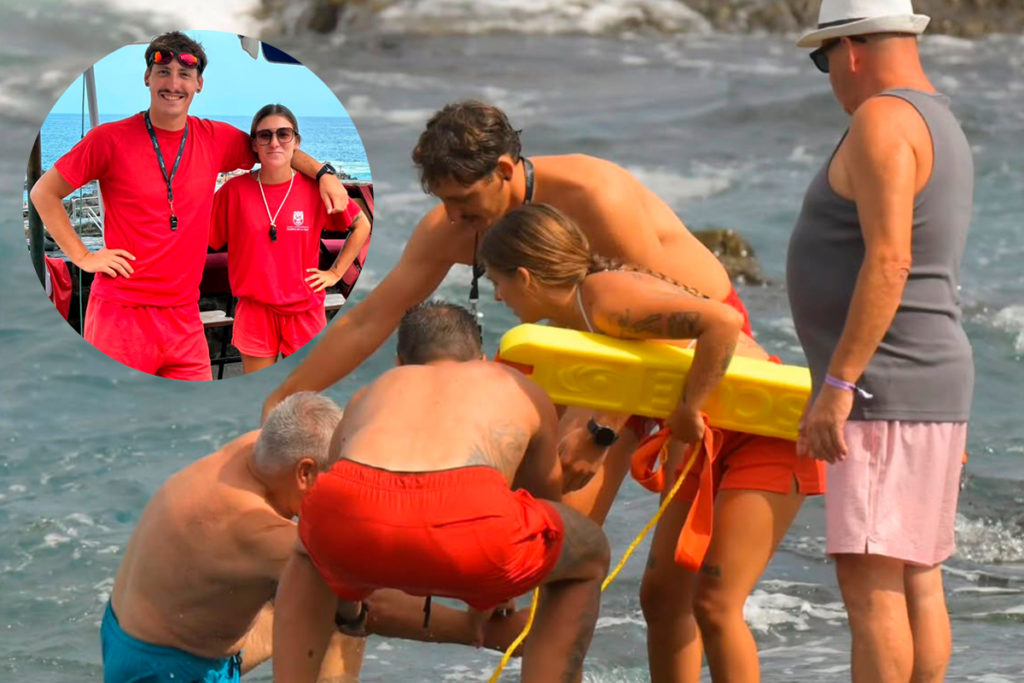 Rescatan a un bañista en el Puerto de la Cruz tras ser arrastrado por una corriente en San Telmo