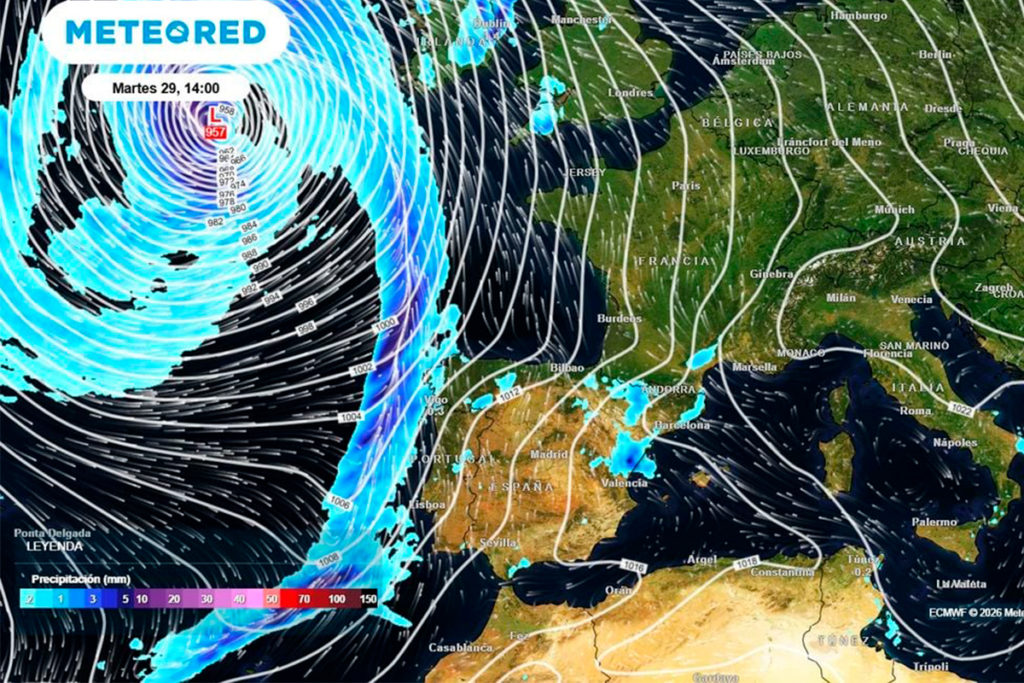 Una “ciclogénesis explosiva” cambiará el tiempo en Canarias: vuelven las lluvias y la calima