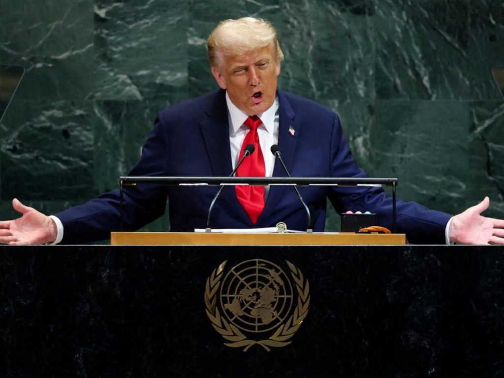 El presidente estadounidense Donald Trump se dirigió este martes a la Asamblea General de Naciones Unidas en la sede de la ONU en Nueva York