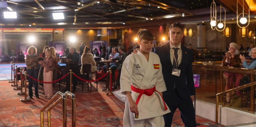 Para el biopic Karateka, Andrea Ros y Patrick Criado se sometieron a una intensa preparación física.