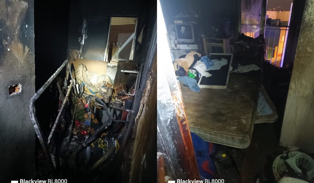 Desalojados varios vecinos por un incendio en La Laguna
