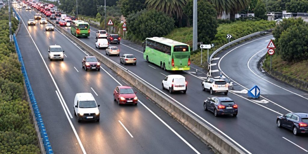 Un accidente provoca importantes retenciones en la TF-5