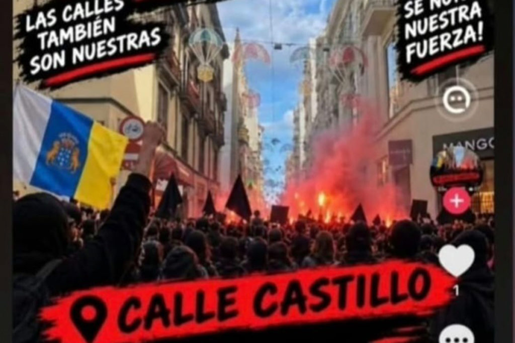 Un llamamiento para “tomar las calles” de Santa Cruz en pleno Halloween genera inquietud tras las protestas en Francia