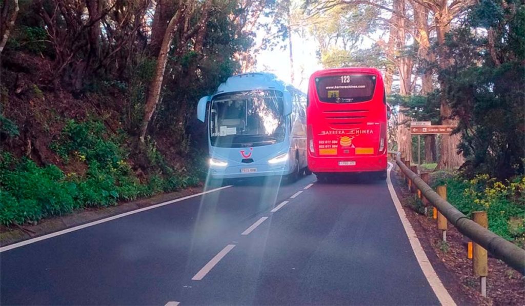 El Cabildo pide limitar a 12,2 metros las guaguas y fijar un recorrido único en Anaga