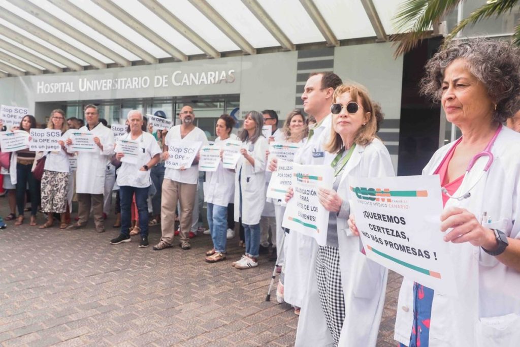 El SCS cifra en el 9,1% la huelga de médicos y los sindicatos, en 58%