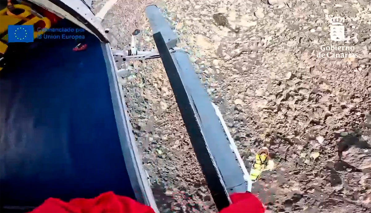 Una mujer, herida grave al salirse de la carretera con su coche en La Palma: evacuada en helicóptero
